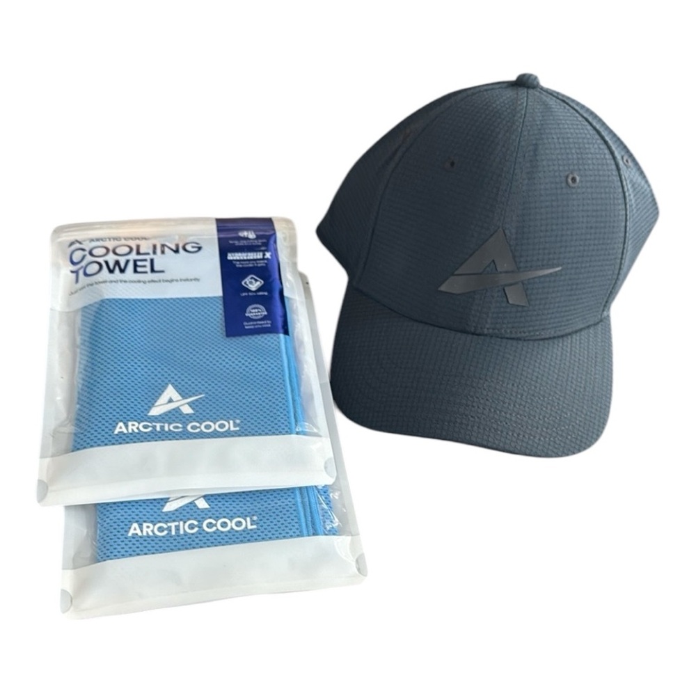 Arctic Cool Vortex Vent™ Structured Cooling Cap And 2 Cooling Towels NWT